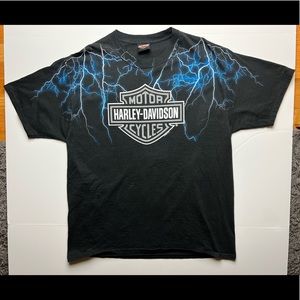 Harley Davidson Lightning Bolt Faribault Tee L